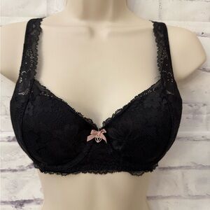 Victoria's Secret‎ Bra Body By Victoria Lined Demi Black Lace 32D Sexy